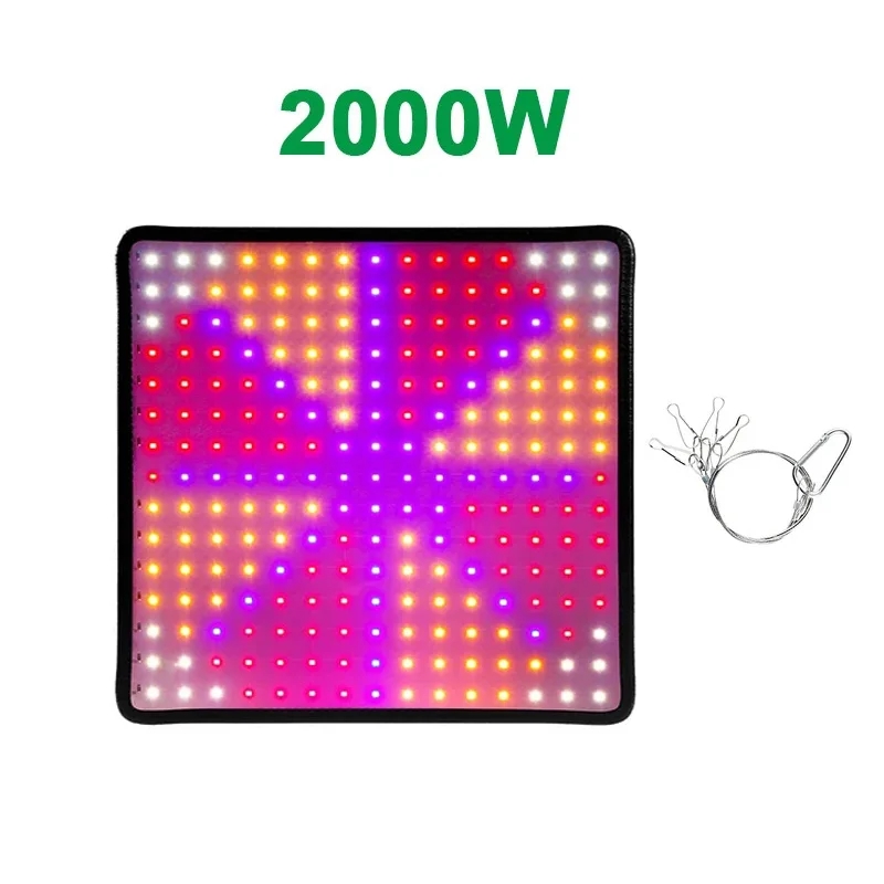 Led-växellampa fullspektrumlampa 1000w x 1500w led-växtlampor växthus inomhus fytolampa odlingsbelysning usa eu uk-kontakt: Vit / Eu