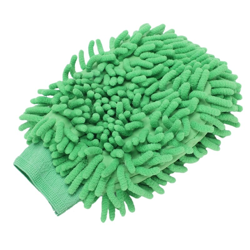 Lave-auto, outil de gommage vert microfibre gant moufle nettoyant