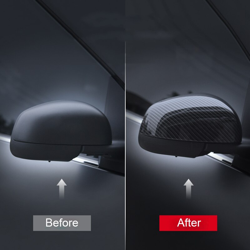 Cubierta de espejo lateral de fibra de carbono, accesorios de estilo de coche para Smart 453 Forfour Fortwo