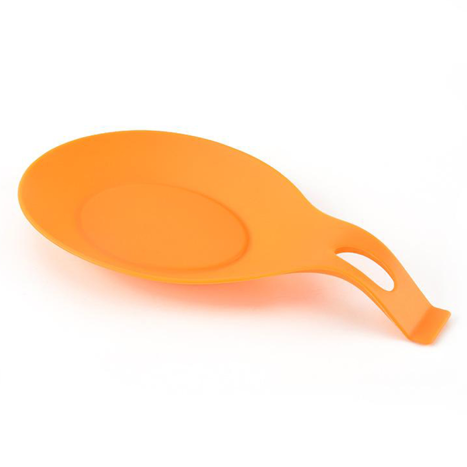 Siliconen Lepel Rest Hittebestendige Kookgerei Schotel Theezakje Tidy Holder: Orange