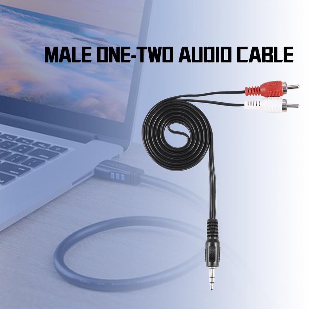1/8 Inch 3.5mm Plug Jack to 2 RCA Male Stereo Audio Earphone Headphone Headset Y Splitter Adaptor Cable