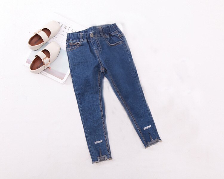 Meisjes Broek Jeans Voor Meisje Kinderen Kleding Kids Casual Cowboy Broek Mode Voet Broek Cowboy Broek Zuigeling Jeans: 3T