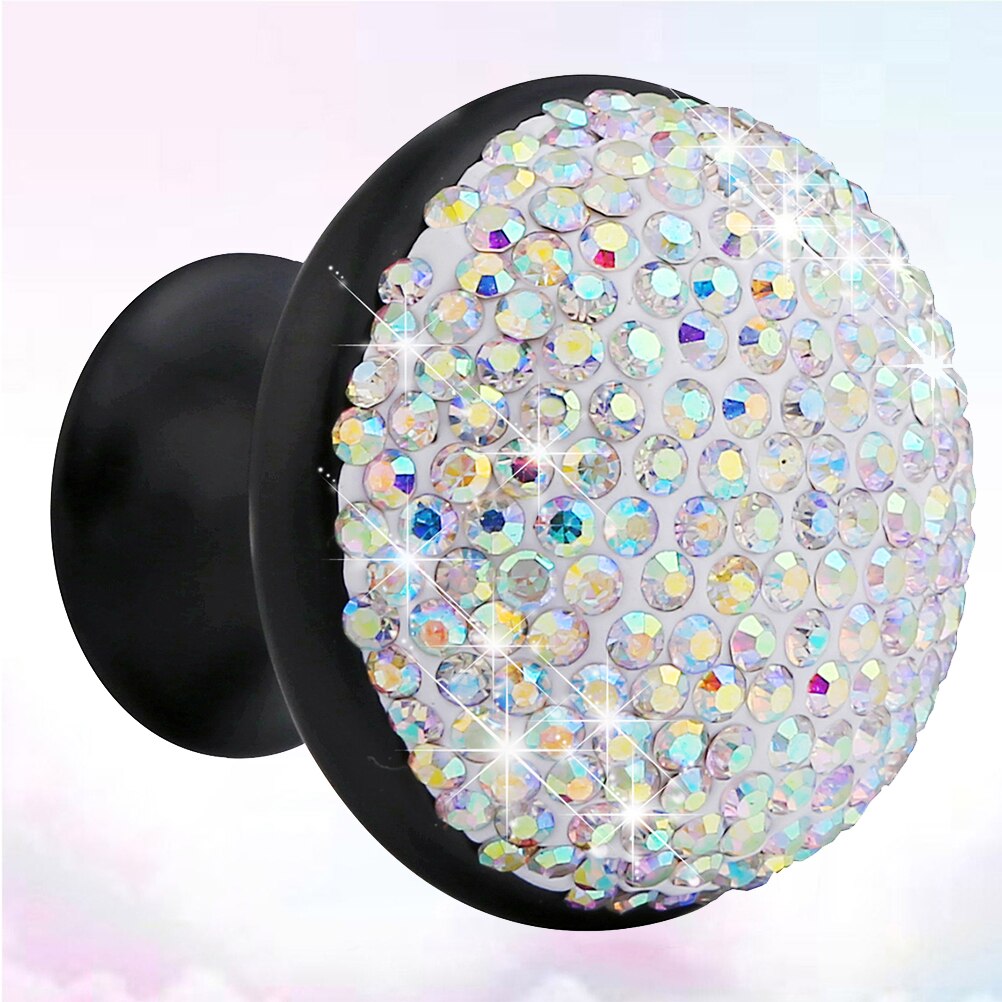 2 Stuks Aluminium Deurknoppen Shining Rhinestone Mushroom Handvat Creatieve Lade Knoppen Kast Deurklink