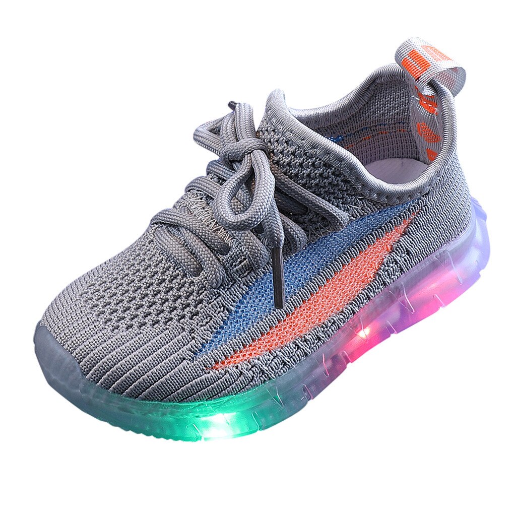 Kinder Casual Schuhe Sommer Infant Kinder Baby Mädchen Jungen Mesh LED Licht Leucht Sport Schuhe Turnschuhe Atmungsaktive kinder schuhe