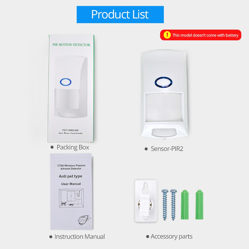 Sonoff – capteur de mouvement PIR2, 433Mhz, RF, PIR, Compatible avec pont RF, pour alarme de sécurité pour maison intelligente