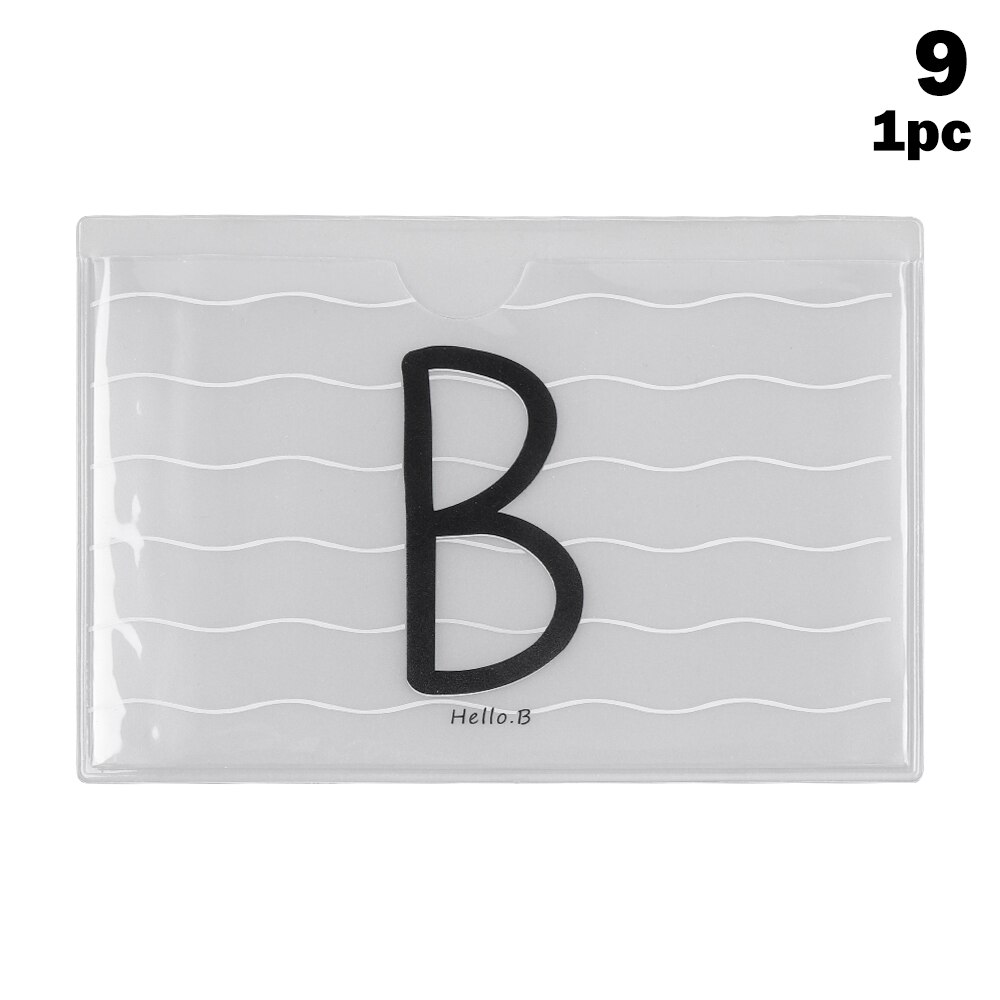 Cute translucent plastic Card bank credit animal pattern stands boy lady girl holder Protector School bus card protection Sleeve: 9