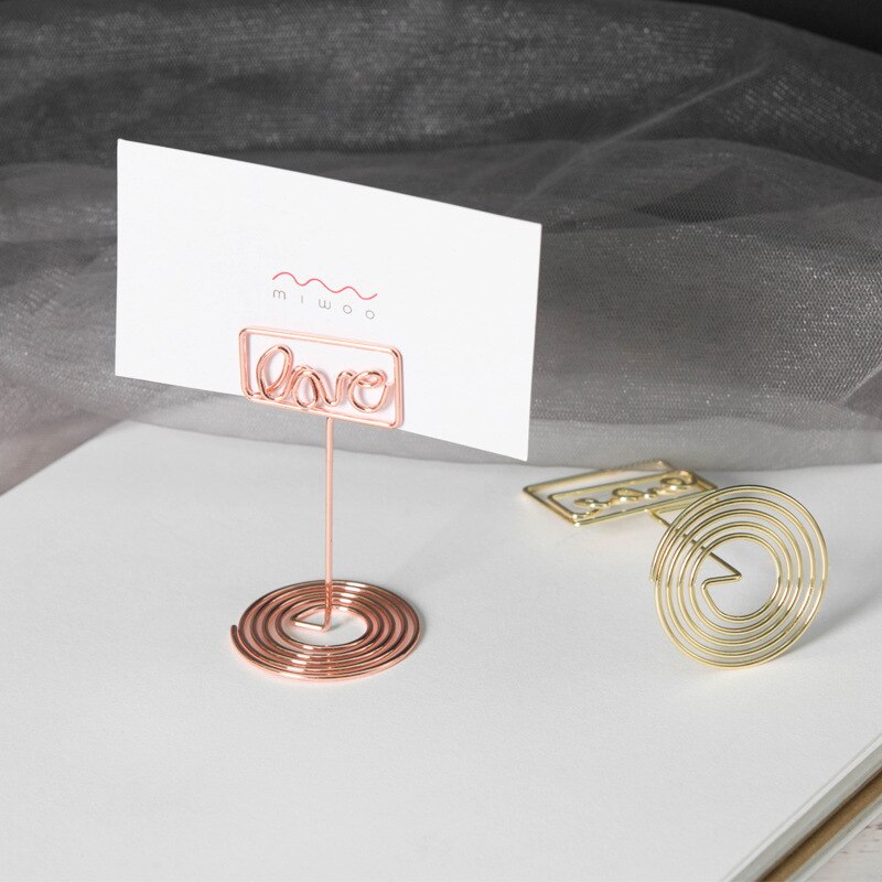 Clips con forma de dibujos animados para mensaje, Bloc de notas de hoja de tortuga, flamenco, carpeta de marcos de foto metálicos, soporte de tarjeta de escritorio para negocios en casa