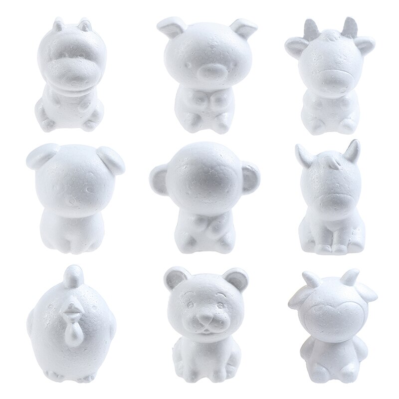 12cm Zodiac Signs Rat Kids Craft Toys Foam Animals Modeling Polystyrene Styrofoam Doll DIY Modeling Polystyrene Styrofoam