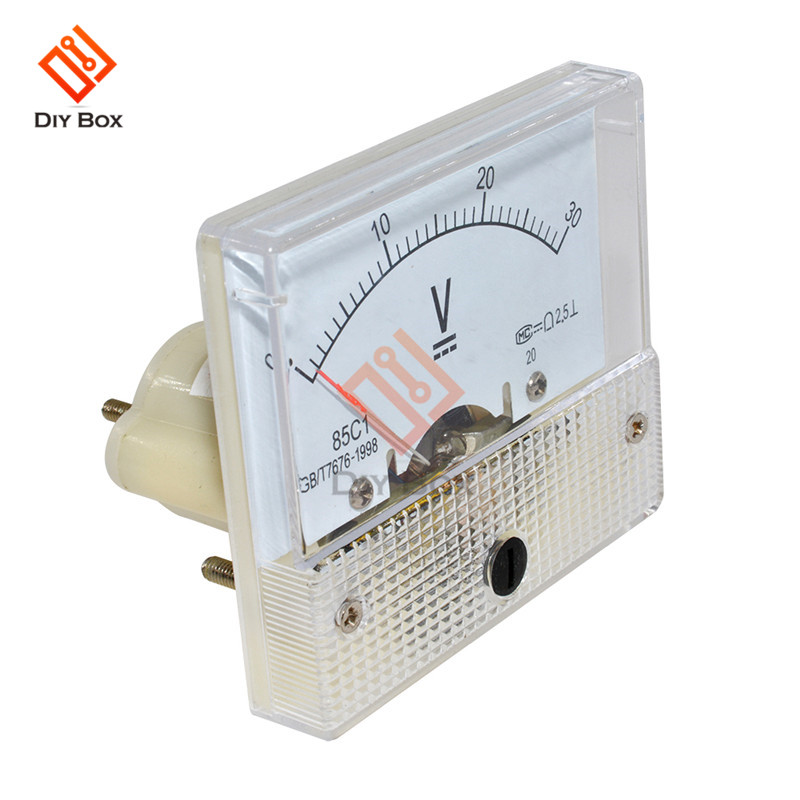 DC 30V Analog Panel Volt Voltage Meter Voltmeter Gauge 85C1 0-30V Analog Panel Voltmeter Very Practical Tool