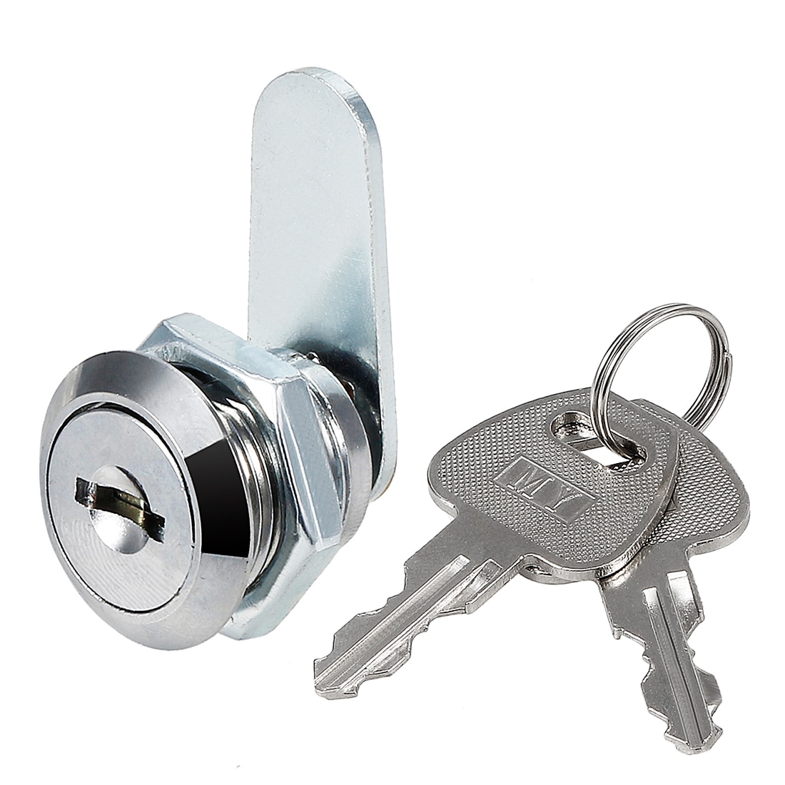 Uxcell Cilinder Zinklegering Verchroomd Verslaafd Cam Lock W Key, Ingetoetst Verschillende Size2