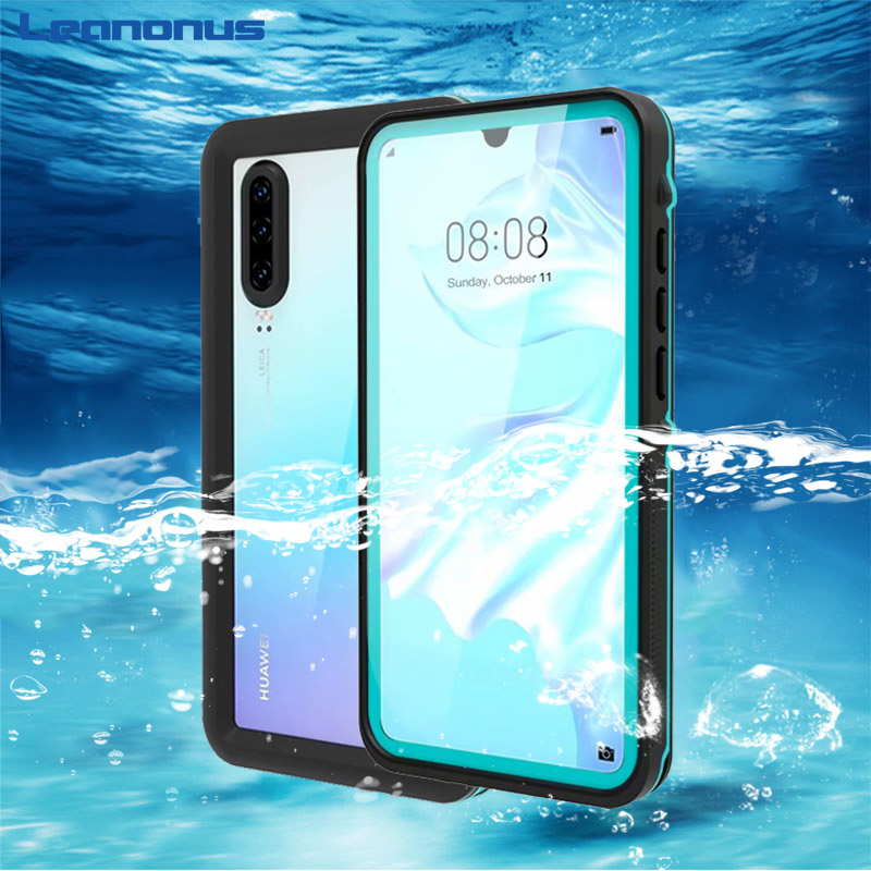 Diving  ip68 vattentätt skal till huawei  p30 pro-fodral, simma snötätt, dammtätt skal till huawei  p30 pro-fodral