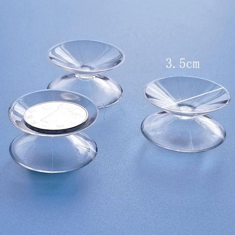 1Pc 20/35/50mm Lightweight Transparent Suction Cup Food Double-sided Non-marking Cup Suction PVC Grade Suction Plastic Cup S9I5