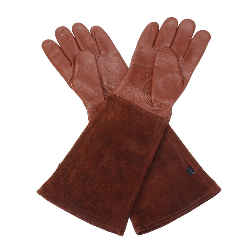 Guantes de poda de rosas para trabajo pesado, manoplas de manga larga a prueba de espinillas, para jardín y soldadura, 1 par