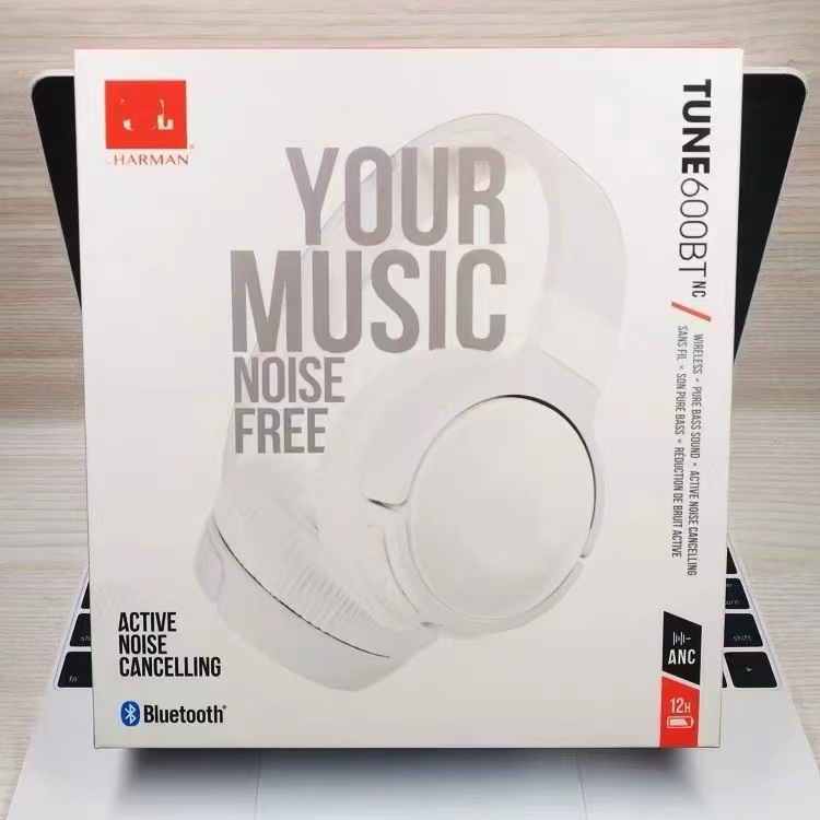 Geschikt voor JBL 600BT draadloze Bluetooth-headset ruisonderdrukkende microfoon gaming muziek Bluetooth-headset logo: WHITE