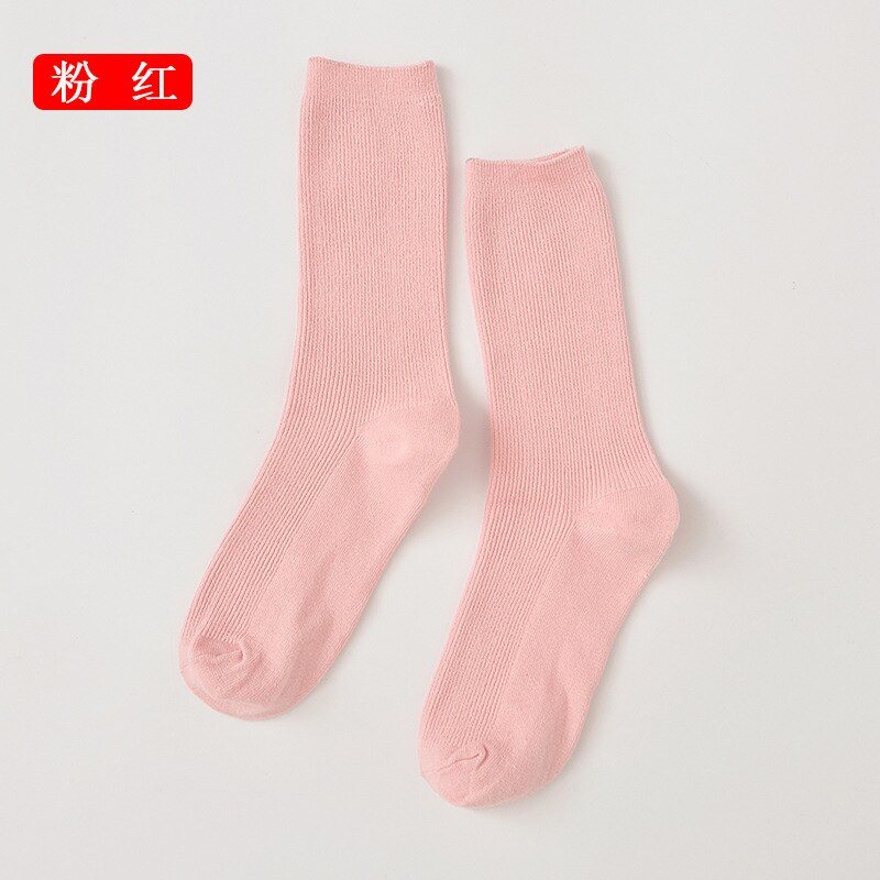 Men Women Retro solid color Harajuku Korean Cute Socks Sox: 03