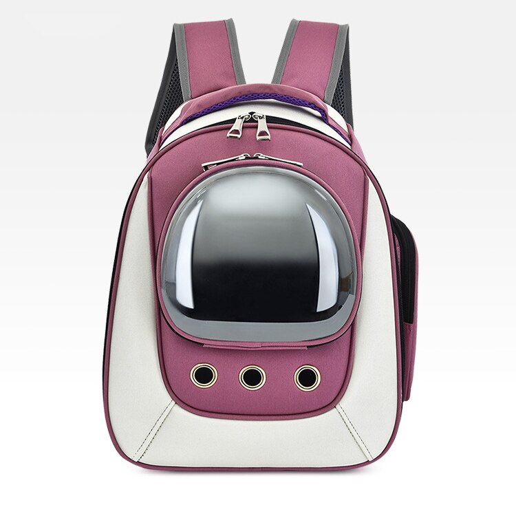 Lollimeow Pet Carrier Rugzak, Bubble Backpack Carrier, Katten en Puppies, Luchtvaartmaatschappij goedgekeurd, Ontworpen voor reizen, wandelen, wandelen & buitengebruik Terug Uitbreidbaar - Zwart