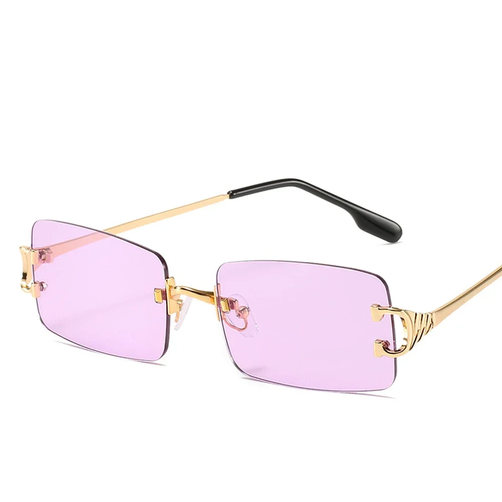 MUSELIFE gafas de sol estrechas para hombre sin montura verano 2025 rojo azul negro gafas de sol rectangulares para dama cara pequeña