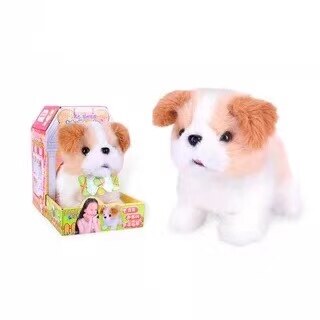 1PCS Electric Toy Soft Realistic Teddy Dog Plush Walking Glowing Barking Dog Funny Simulation Moving Plush Stuffed Doll Toys: 11