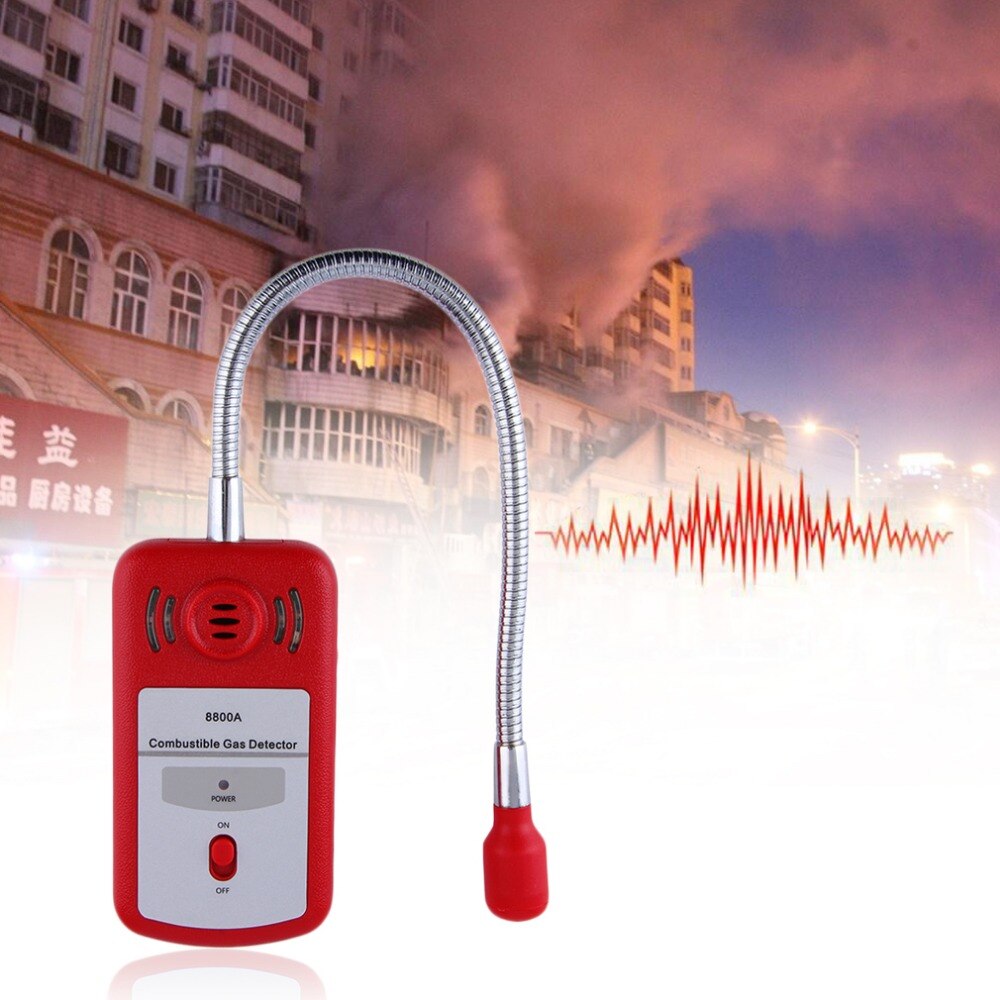 Gevoelige Nuttig Gas Analyzer Brandbaar Gas Detector Draagbare Gaslek Locatie Bepalen Tester met Geluid-licht Alarm