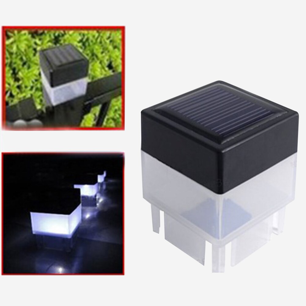 Solor firkantet hegn lys firkantet stolpe lys vandtæt landskabslampe til havehegn væg gårdhave sommerhus dekoration