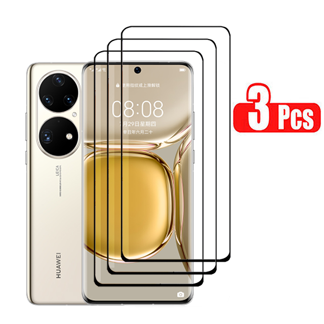 6 In 1 Screen Protector Beschermende Glas Voor Huawei P50 Pro Terug Camera Lens Film Gehard Glas Op Huawei P50 pro Glas: 3 Black glass / P50