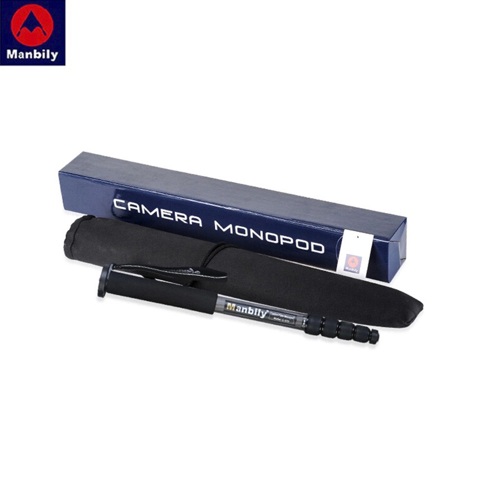 Manbily – support monopode de voyage portable en fibre de carbone, peut se tenir avec le mini trépied de la caméra DSLR
