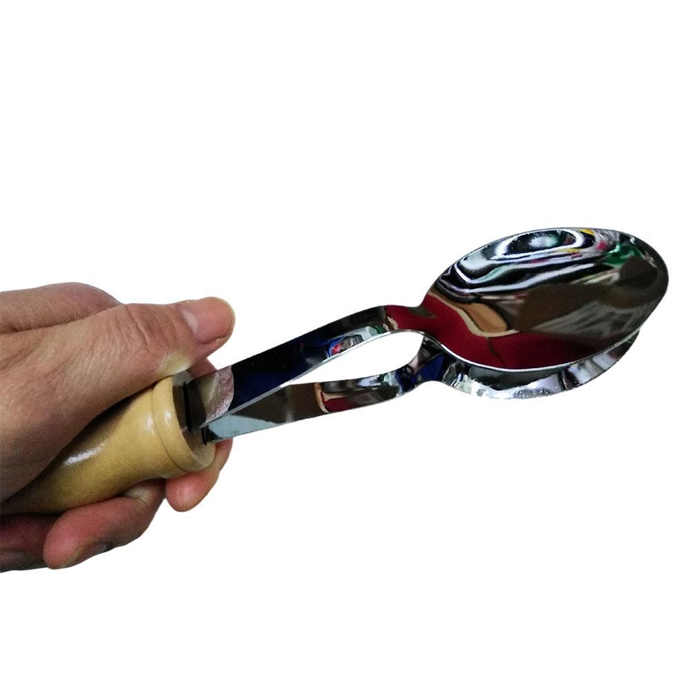 1pc Musical Spoons Instrument With Wooden Handle Multifunctional Instrument Irish Metal Spoon Instrument Percussion Percuss H7f7