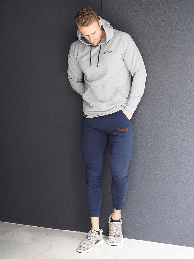 Herre joggerbukser skinny casual bukser bukser top herre joggingbukser