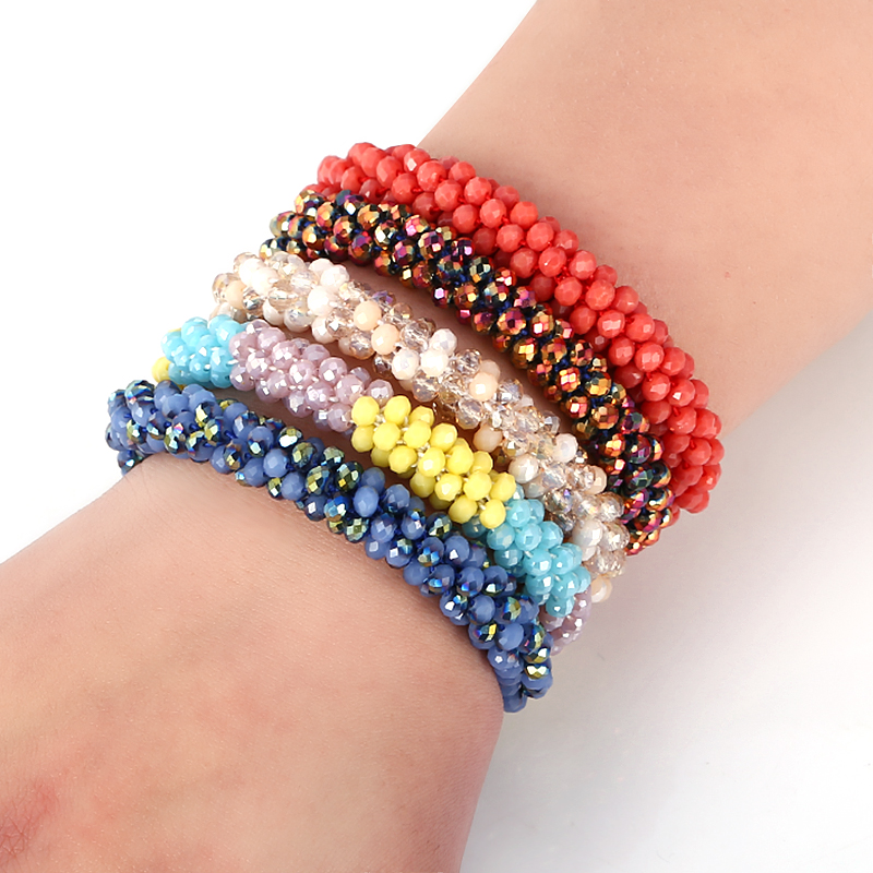 Multicolor Handgemaakte Gehaakte Glas Seed Bead Nepal Boho Armband