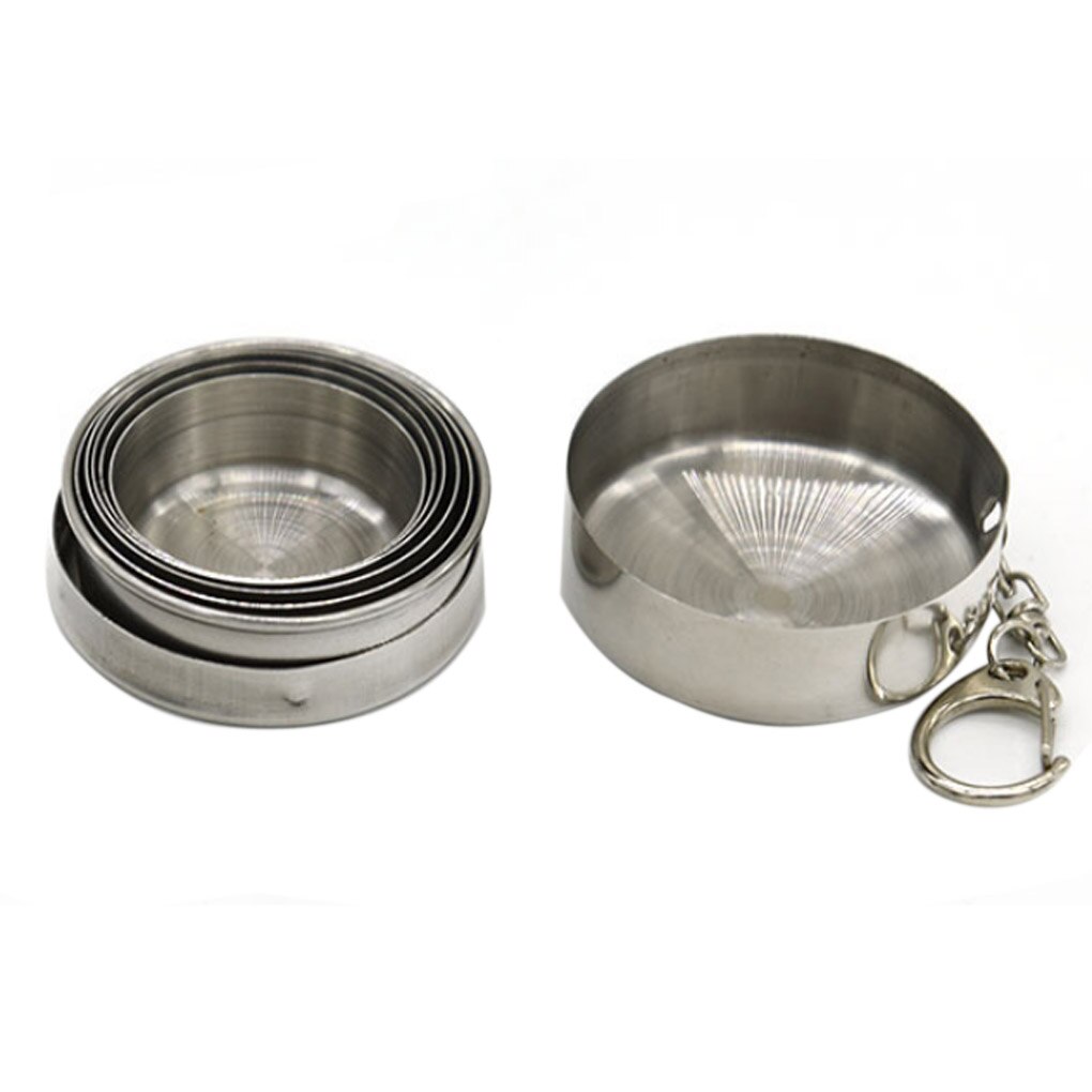 All stainless steel folding retractable cup folding cup blackjack cup