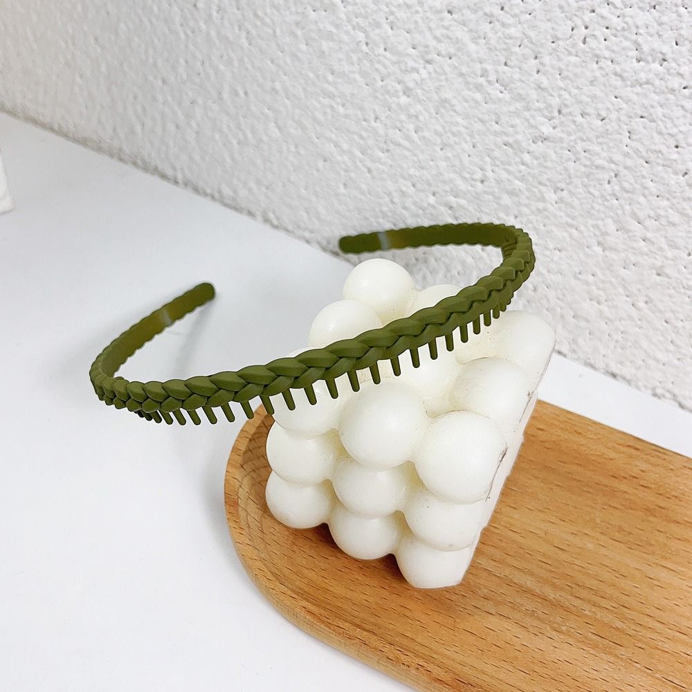 Copricapo femminile per capelli rotti cerchietto per capelli con denti fascia per capelli con treccia smerigliata fascia per capelli antiscivolo fascia per capelli casuale: Oro