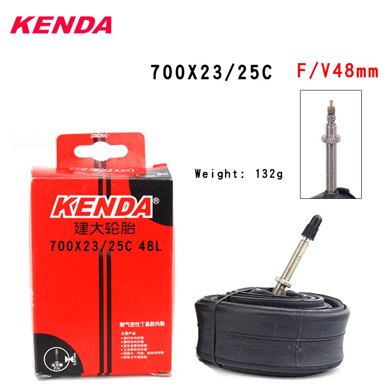 Kenda Road Fiets Binnenband 700C 700*23 25C Uitgebreide Amerikaanse Ventiel Franse Valve Fietsband Accessoires: 700X23-25 FV48MM