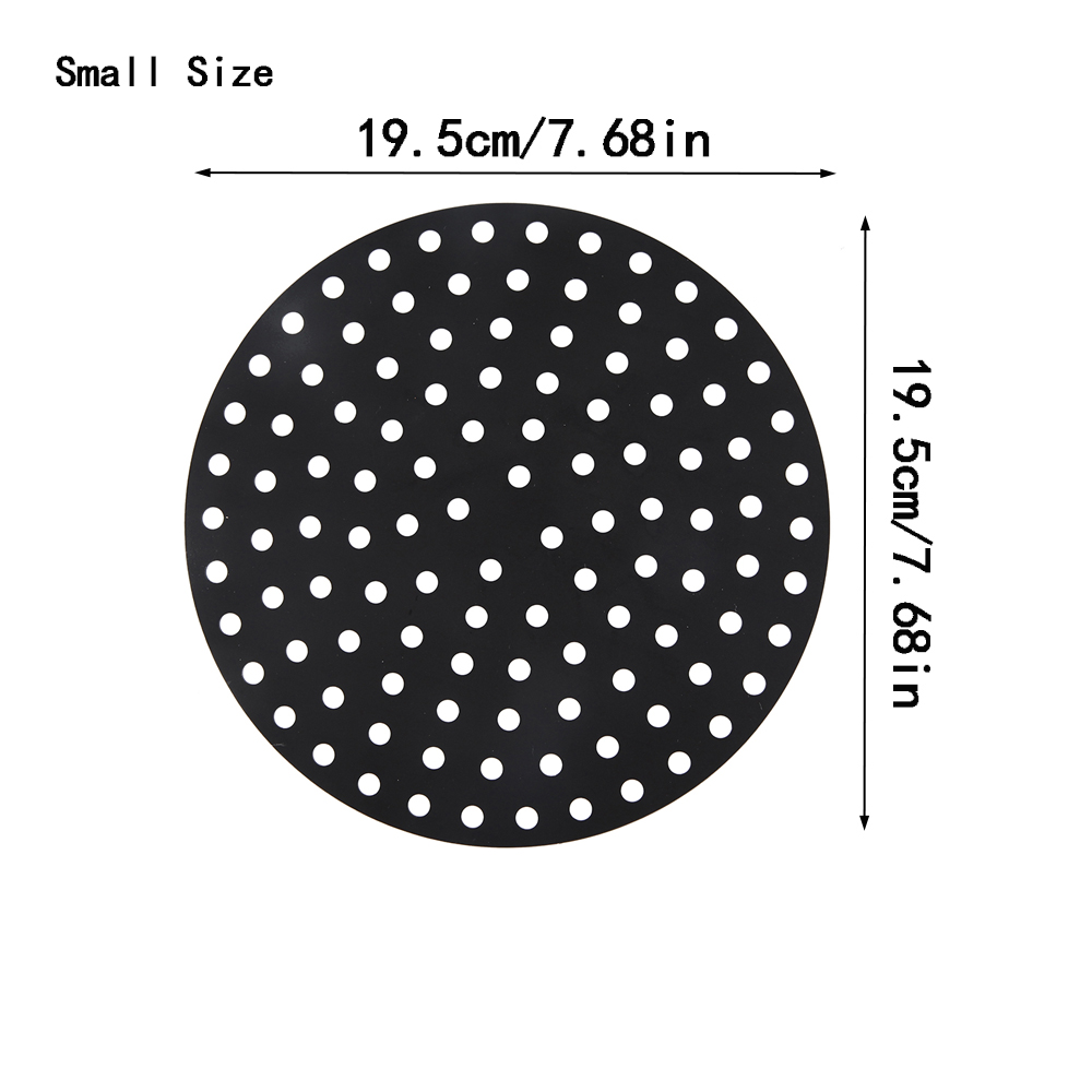 Air Fryer Silikon Matte Küche Zubehör Antihaft-Back Matte Gebäck Werkzeuge Zubehör Backformen Öl Matten Kuchen Gegrillte Untertasse: Black