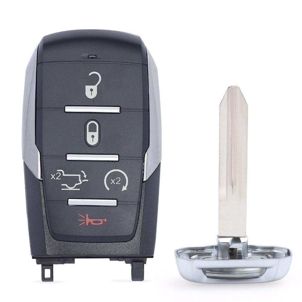 KEYECU Remote Key Shell Case 4 / 5 /6 Buttons for Dodge RAM 1500 Limited LongHorn Truck FCC ID: OHT-4882056