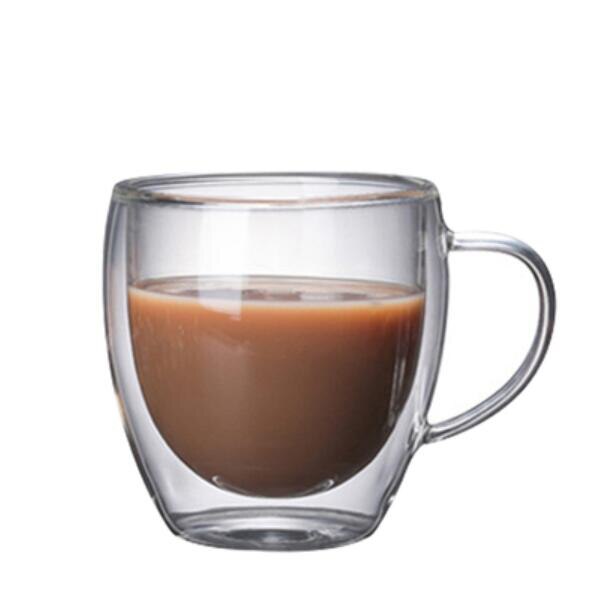 Hoge capaciteit dubbelwandige glazen bekers bier koffiebekers hittebestendige drinkbekers theemokken transparant drinkgerei: B 250ml