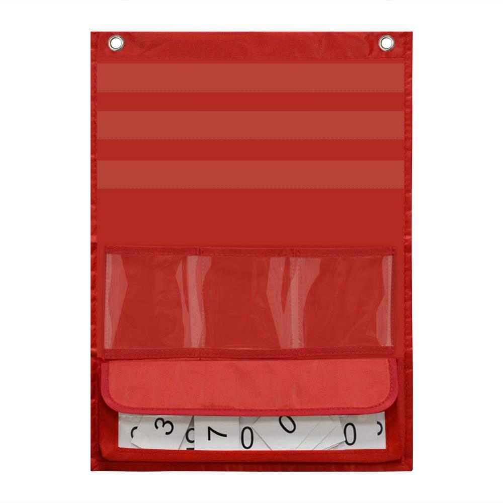 Godery Counting Caddie and Place Value Pocket Chart for Classroom Home Let's Count, Red