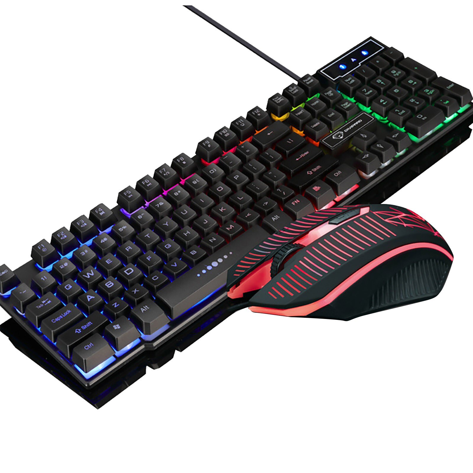 Keyboard Mouse Combo Gaming Mechanical Color Breathing Backlight 104 Keys Conjunto De Teclado Para Juegos Con Cable