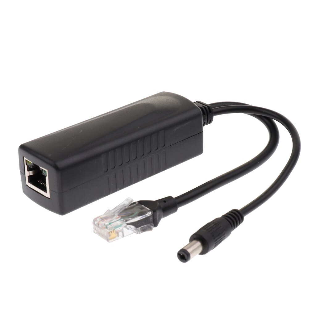 Active 48V to 12V PoE Power Over Ethernet Splitter Compliant with IEEE 802.3af / at
