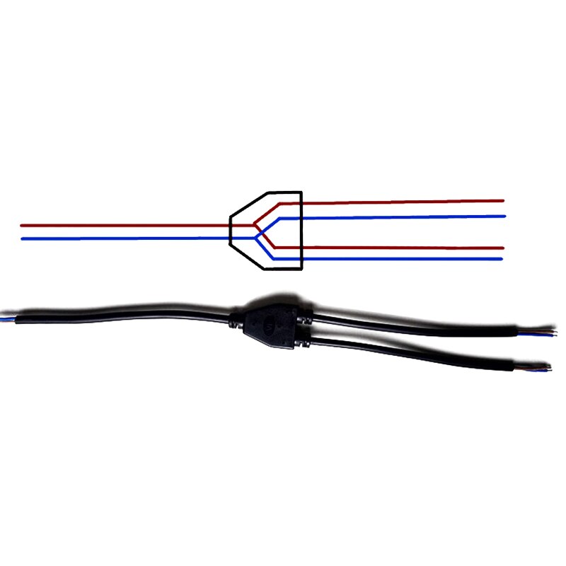 Cables Connector Waterproof IP67 2 pin Y 1 to 2 3 4 5 Connectors Male Female Electrical Wire Splitter Outdoor Led Strips