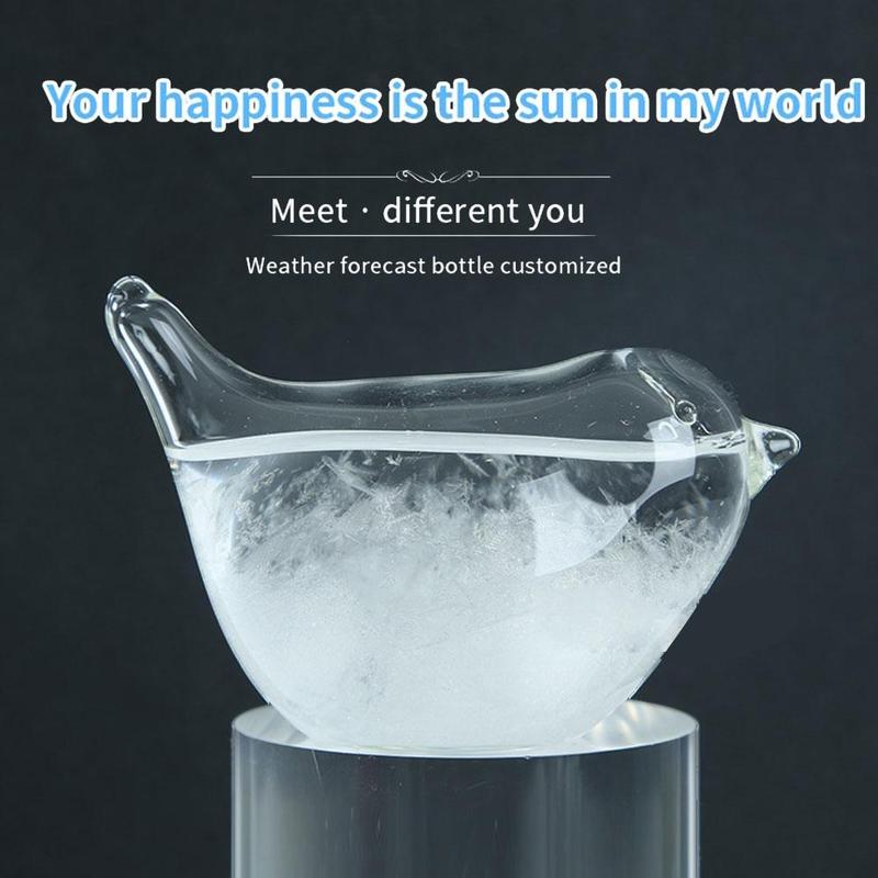 Transparent Crystal Storm Glass Bottle Barometer Desktop Forecast Weather Weather Water Bottles Station Elegan Y9B3