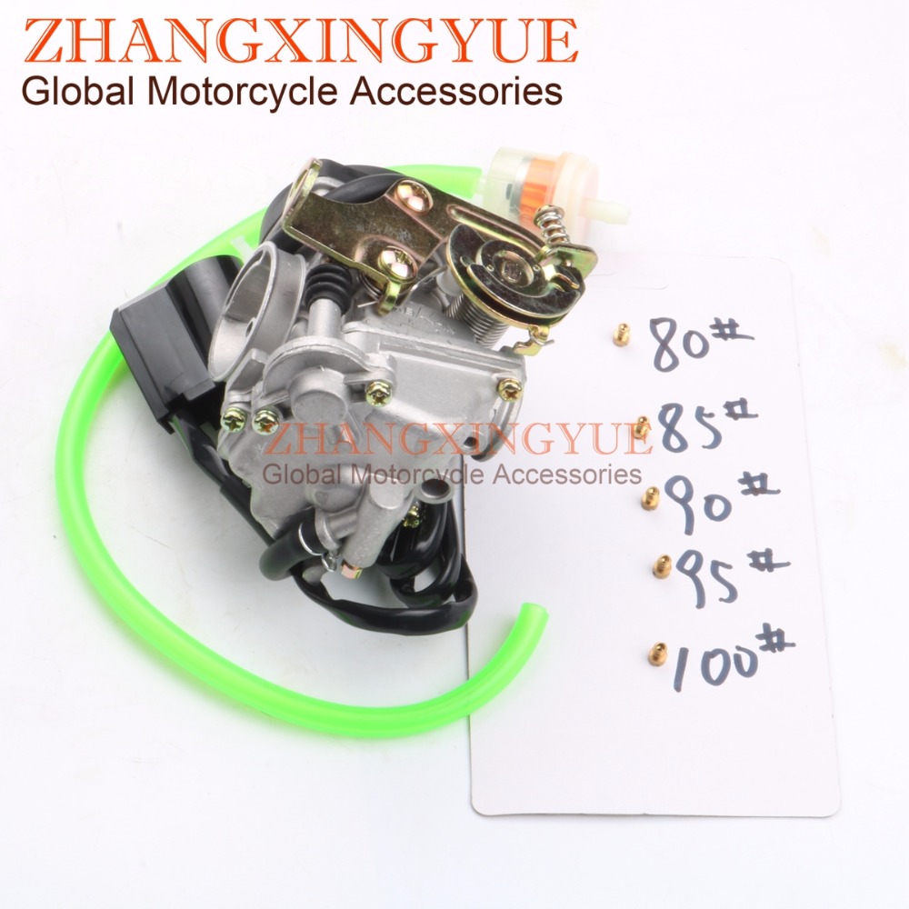 Carburateur de Performance | Grand alésage 20mm pour GY6 139QMB 50cc -100cc Scooter Ken CVK + 80 #85 #90 #95 #100 # trou principal