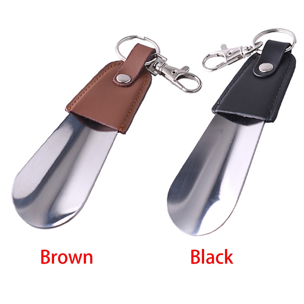 Edelstahl Tragbare Mini Senioren Schlüssel Ring robust Löffel Leder Unterhose Schuh Horn