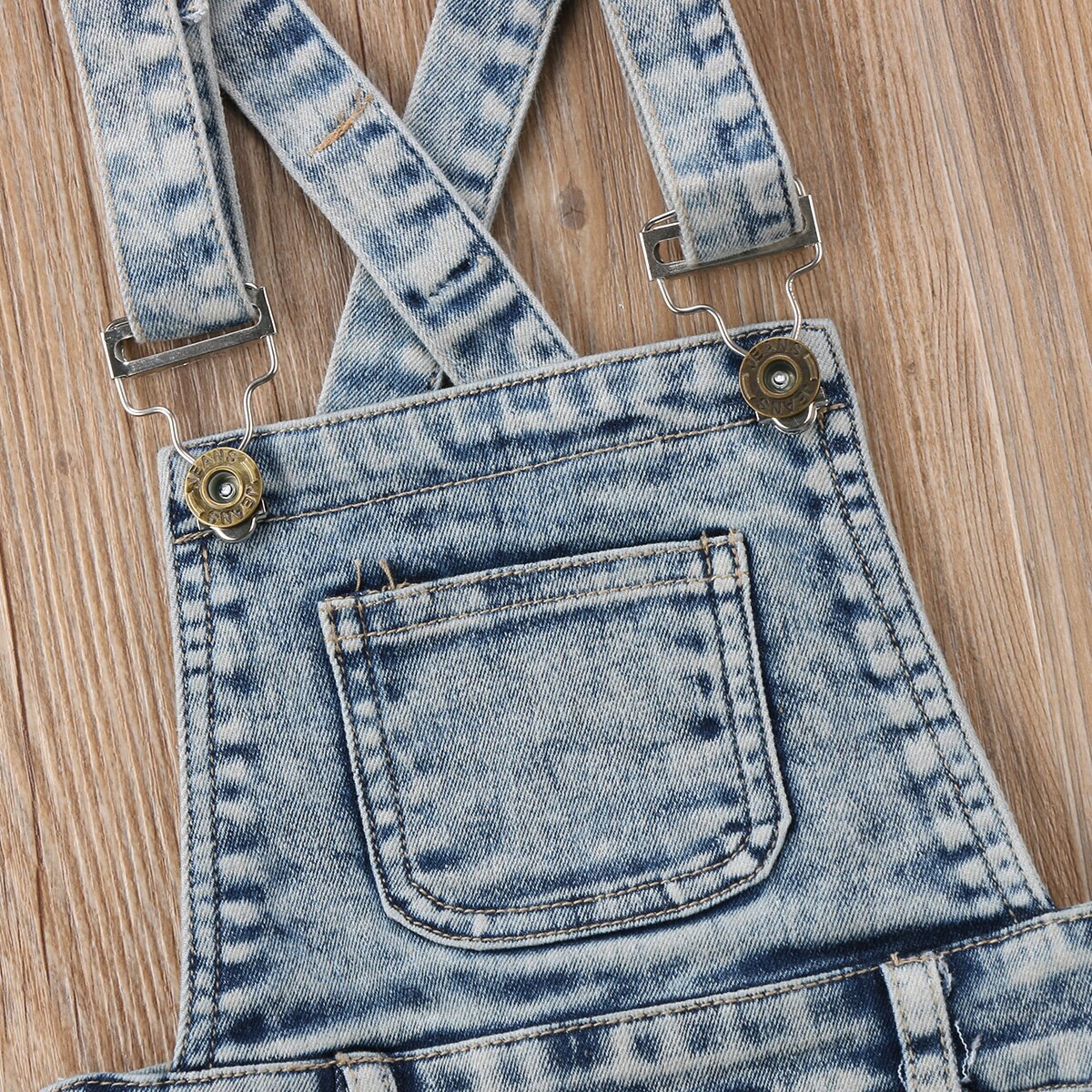 UNS Lagerbier Neue freundlicher Baby Mädchen Jungen Denim Lätzchen Overall Blumen- drucken Sommer verband Outfits Kleidung ärmellos Gurt Overall 6 m-6 T