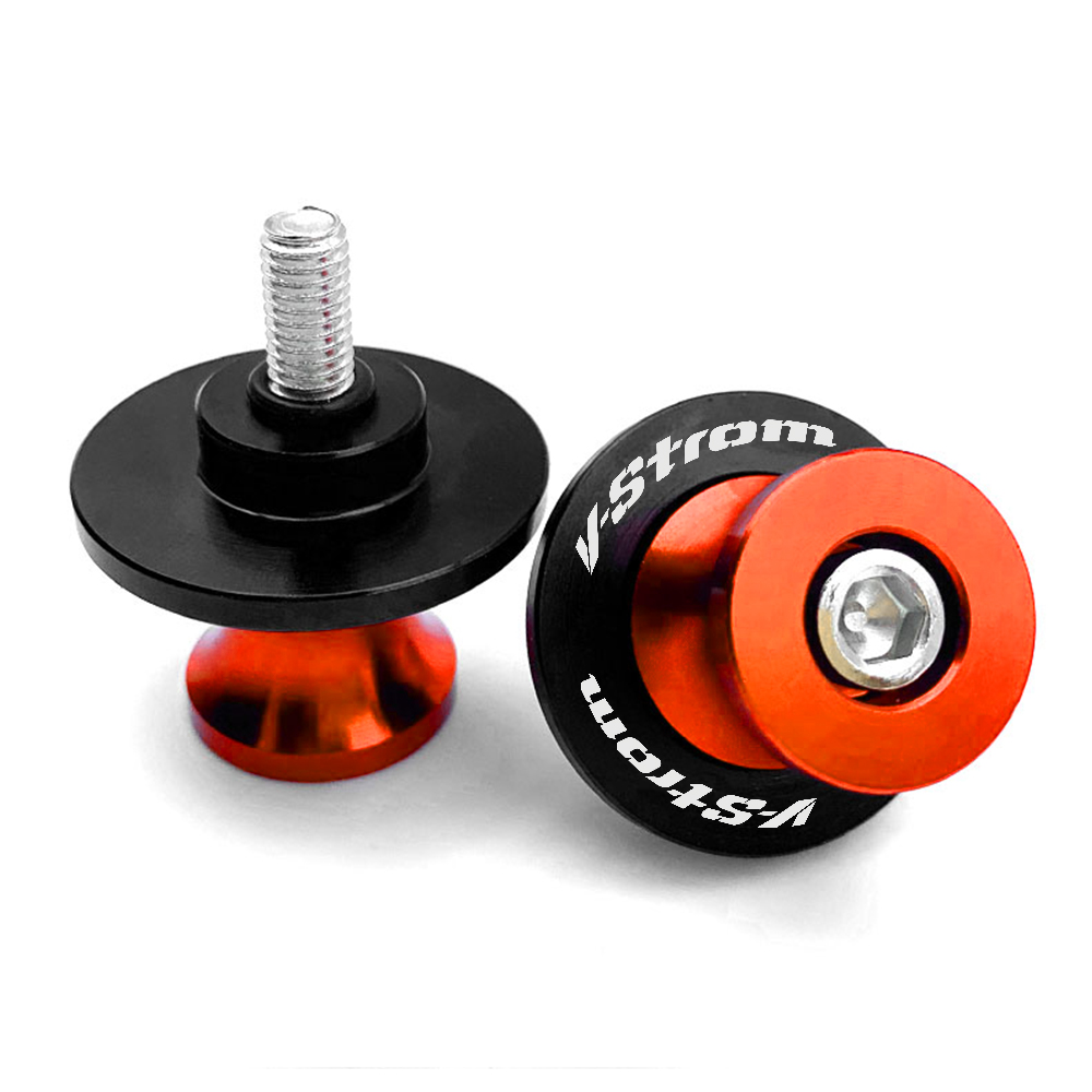 Para Suzuki v-strom 250 1050 XT V Strom 650 VStrom 800DE DL650 DL100 motocicleta 8MM basculante carretes soporte deslizante Protector de tornillos: Marfíl