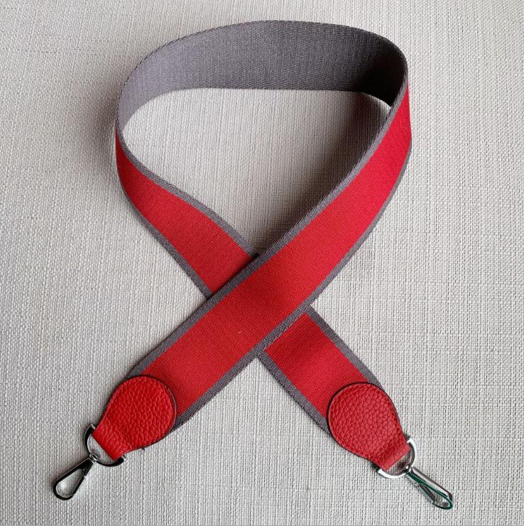 Breien brede tas riem leren handtas schouderriem accessoire zilveren gesp merk: 12