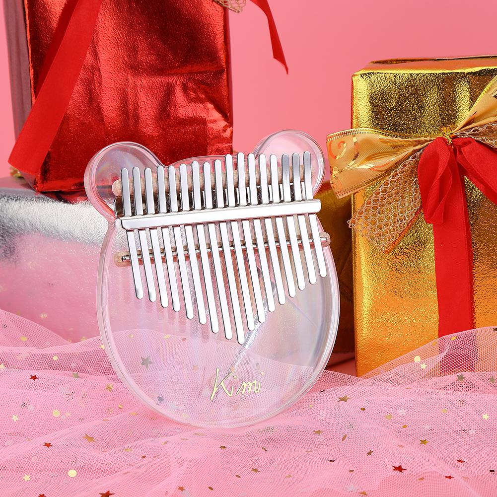 17 key Kalimba Acrylic Thumb Piano 17 Keys Mbira Transparent Keyboard Instrument