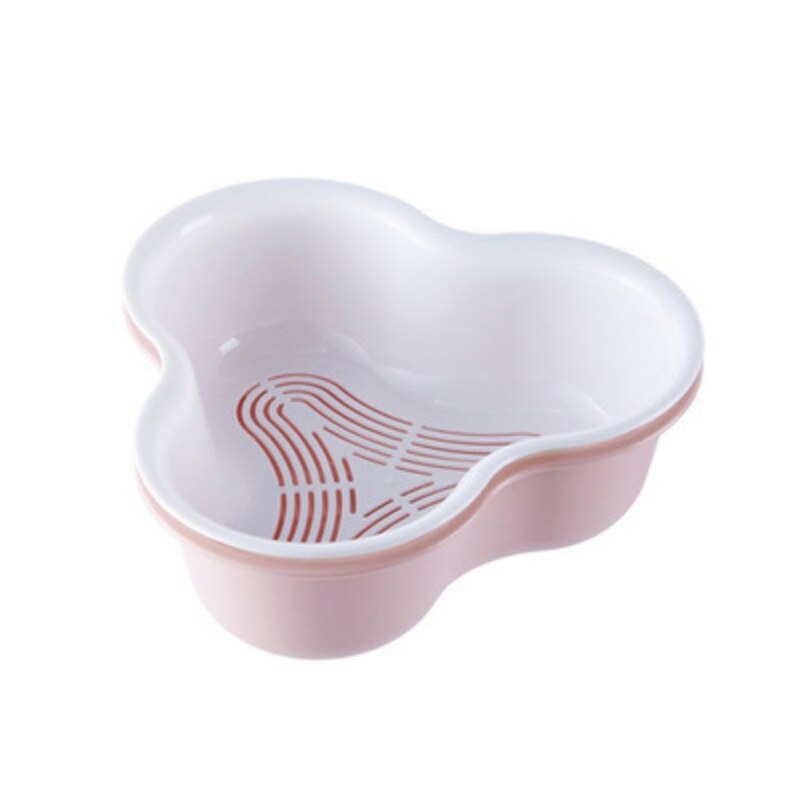 Fregadero de plástico de doble plato para lavar cesta para vegetales plato de fruta fregadero de drenaje de cocina cesta de almacenamiento a: B2
