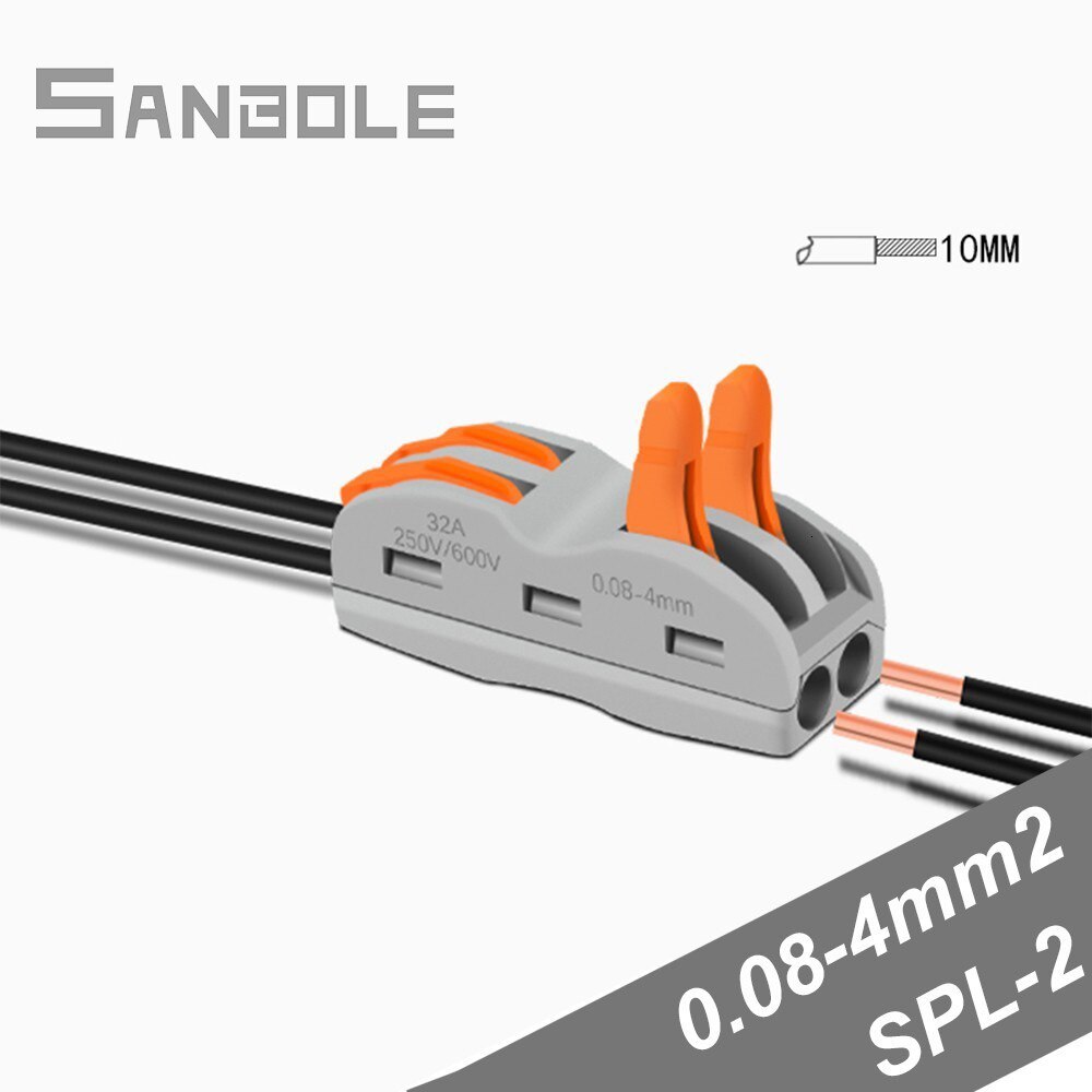 16pcs Terminal Block Box SPL-2 and SPL-3 Wire Connector 2/3 Positions Universal Fast Connection Electrical Equipment Cage Spring