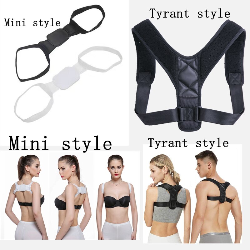 Corrector de postura de espalda para hombres y mujeres, pegatinas mágicas y potentes, tirantes para clavícula ajustable, alivio de espalda, cuello, dolor de espalda y hombros
