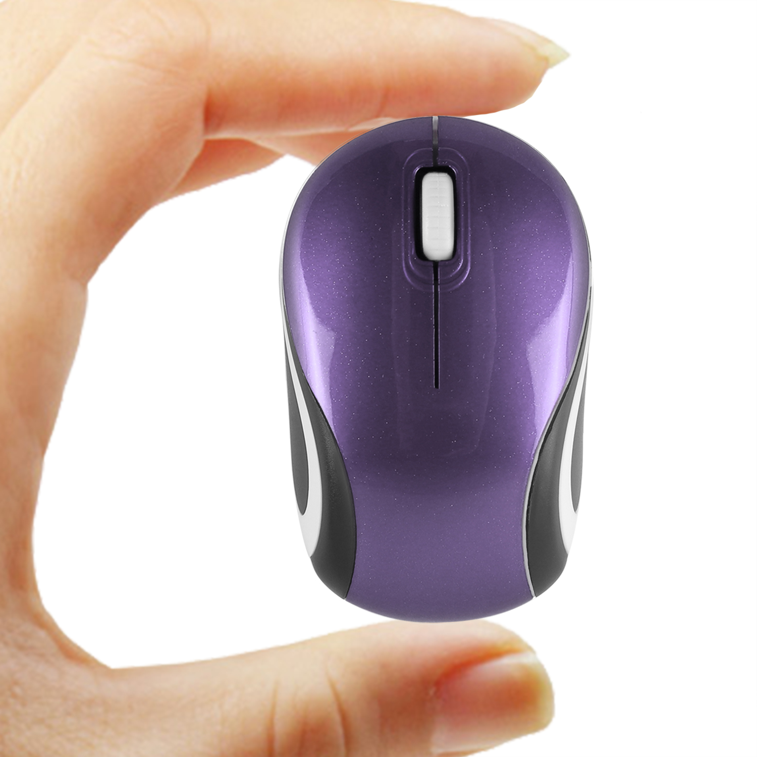 Draadloze Mini Muis Optische Kleine Draagbare Gaming Mause 1600Dpi Ergonomische Usb Muis Kids Pc Gamer Muizen Voor Laptop computer: Paars